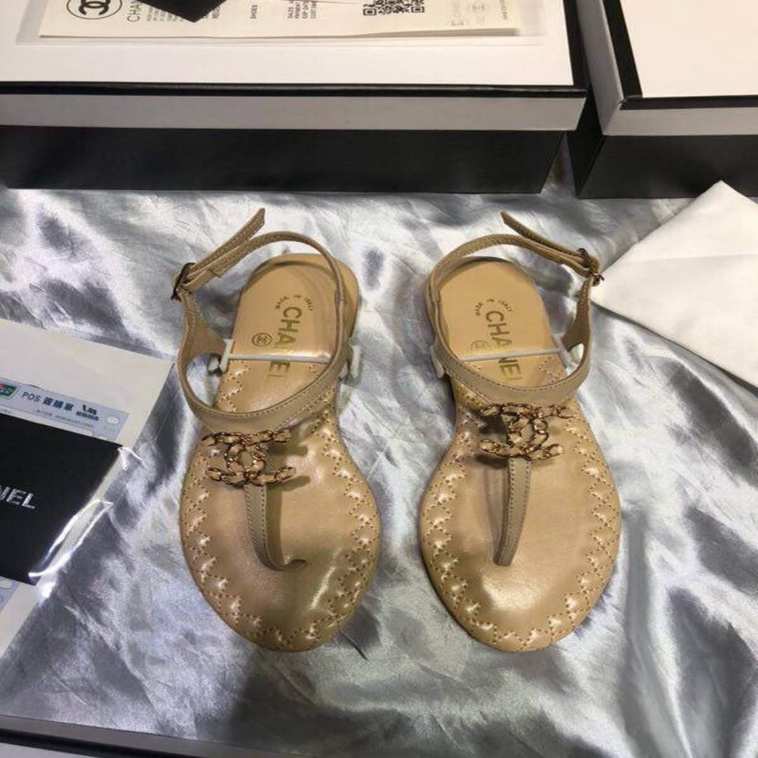 Chanel Women's Sandals Chanel Slippers Lambskin C90157