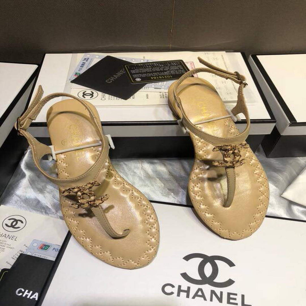 Chanel Women's Sandals Chanel Slippers Lambskin C90157