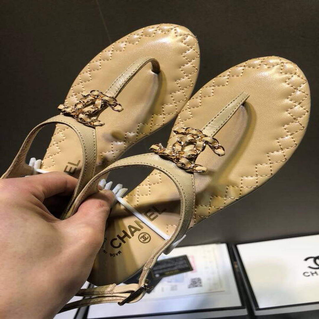 Chanel Women's Sandals Chanel Slippers Lambskin C90157