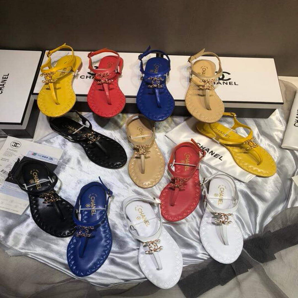 Chanel Women's Sandals Chanel Slippers Lambskin C90157