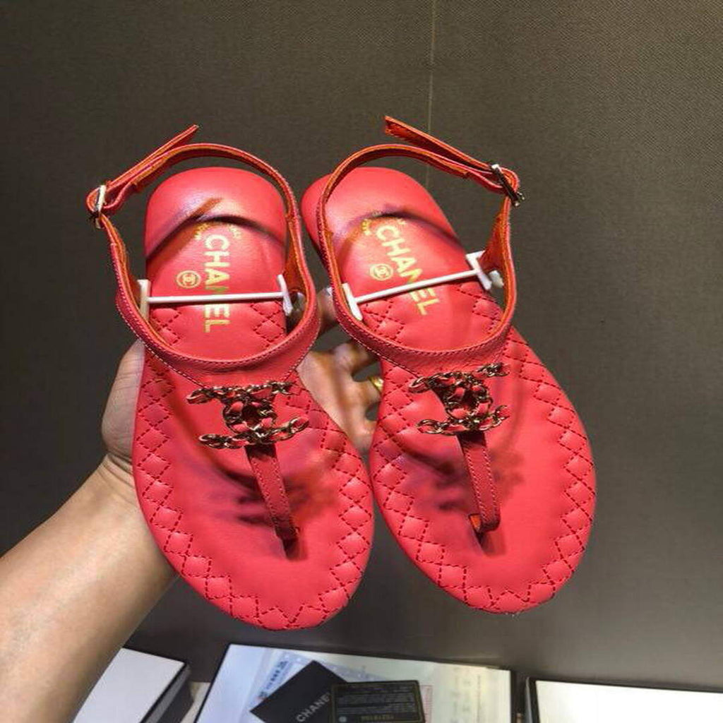 Chanel Women's Sandals Chanel Slippers Lambskin C90158