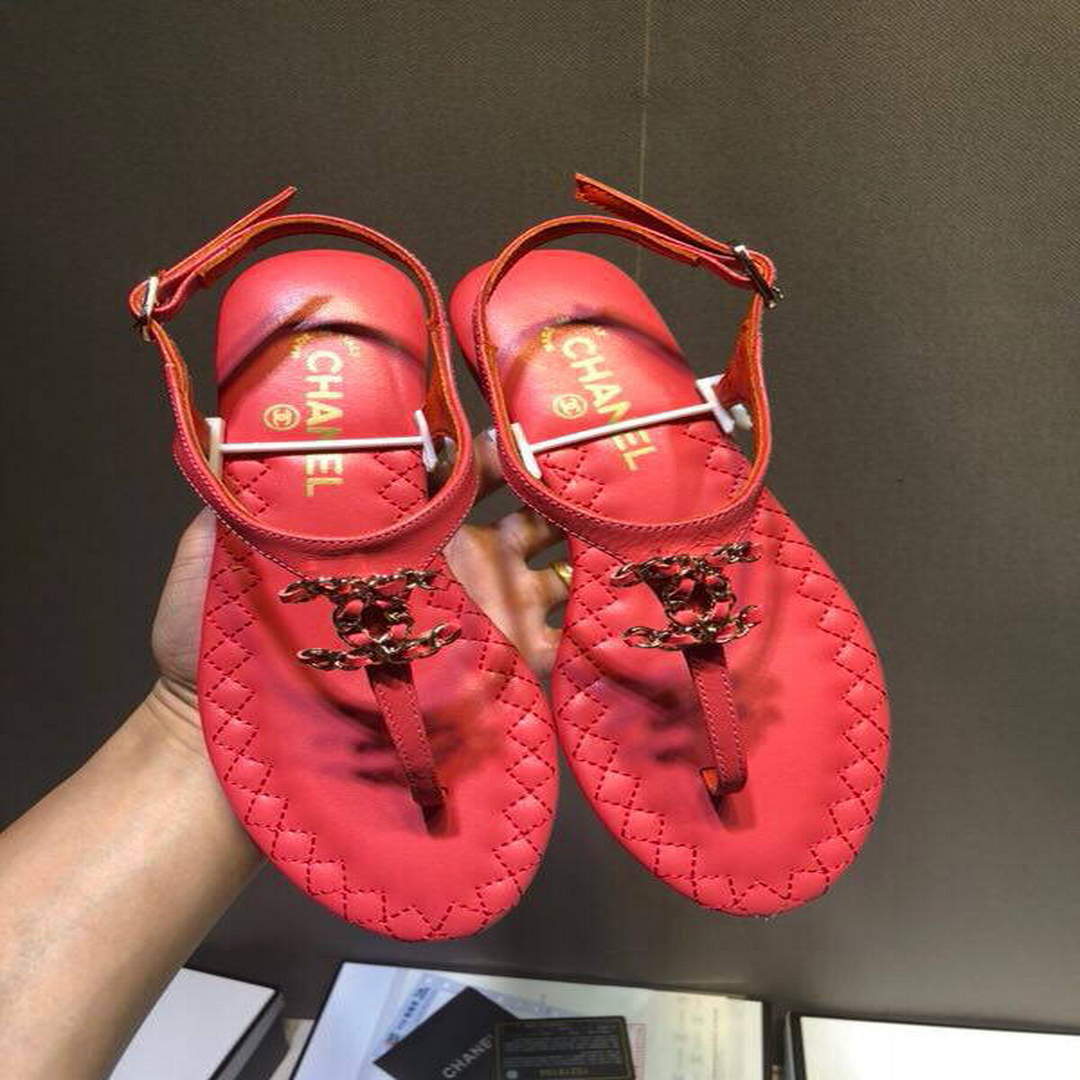 Chanel Women's Sandals Chanel Slippers Lambskin C90158