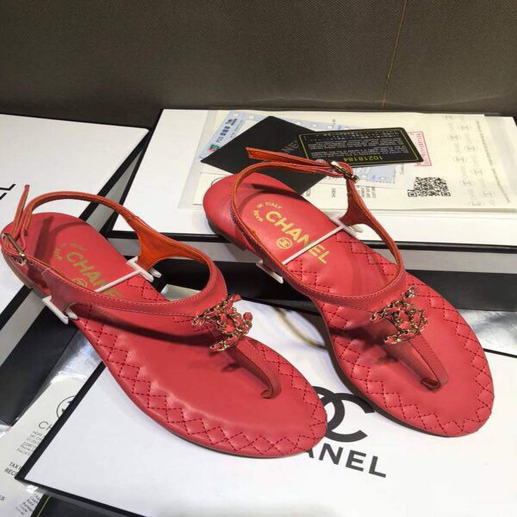 Chanel Women's Sandals Chanel Slippers Lambskin C90158