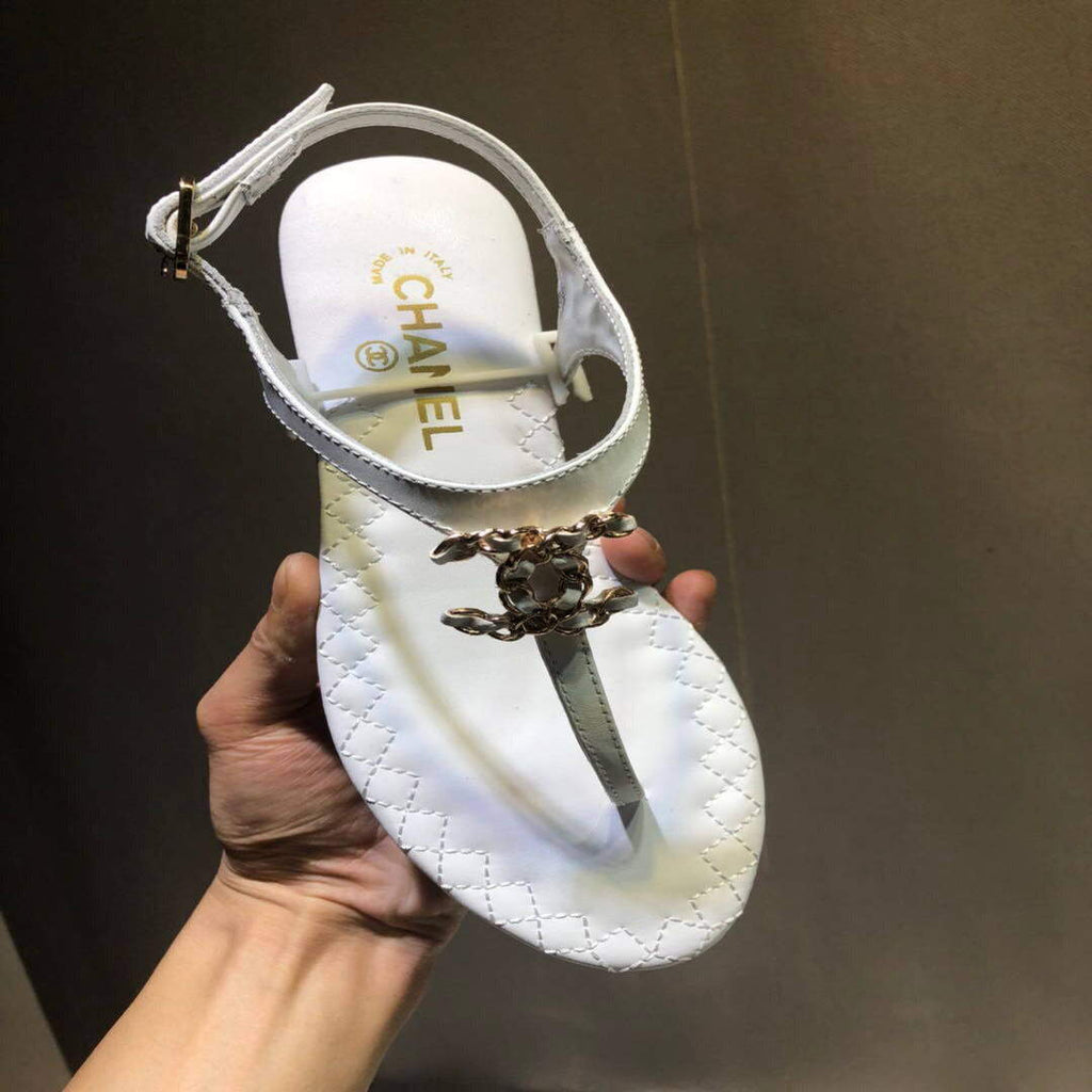 Chanel Women's Sandals Chanel Slippers Lambskin C90159