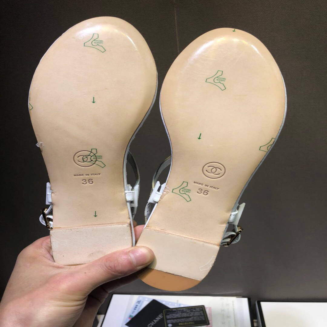 Chanel Women's Sandals Chanel Slippers Lambskin C90159