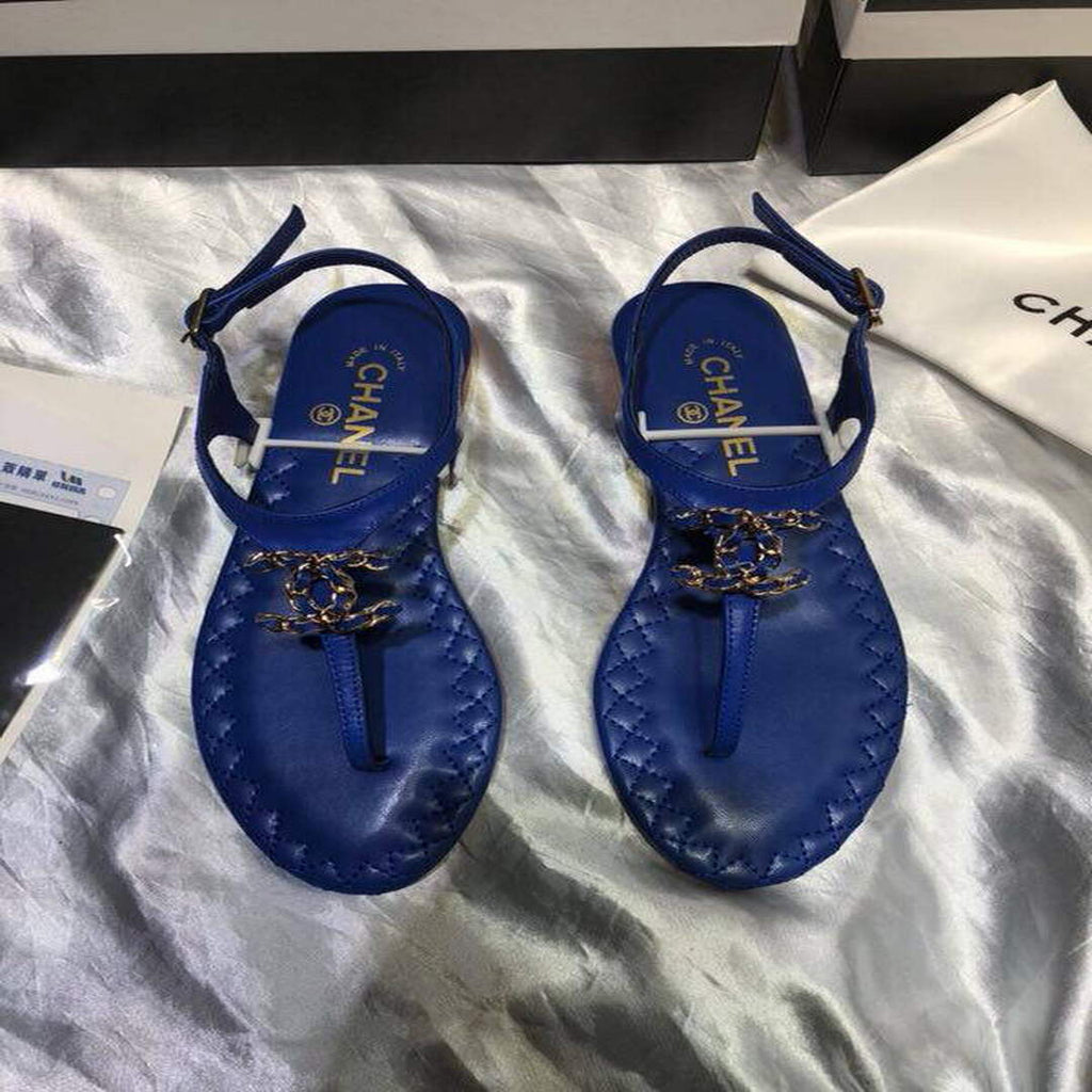 Chanel Women's Sandals Chanel Slippers Lambskin C90160