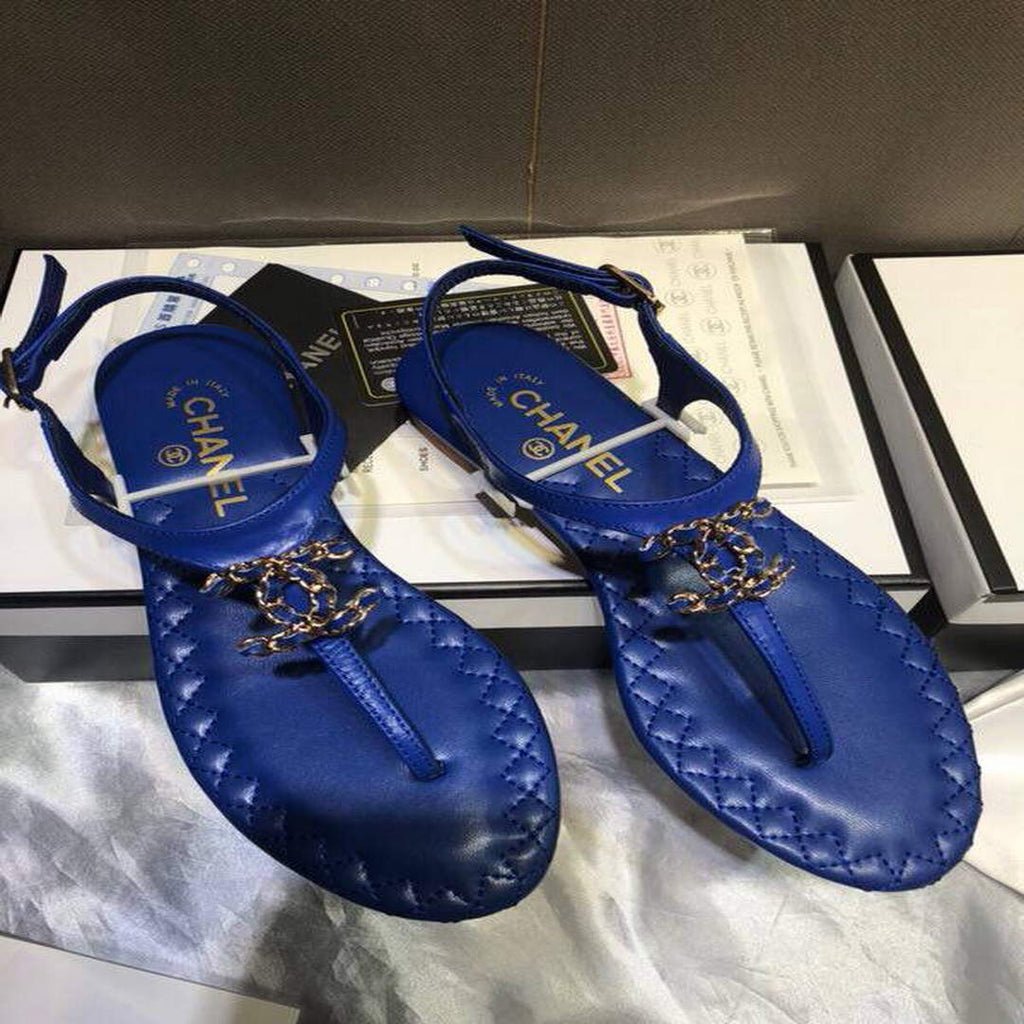 Chanel Women's Sandals Chanel Slippers Lambskin C90160