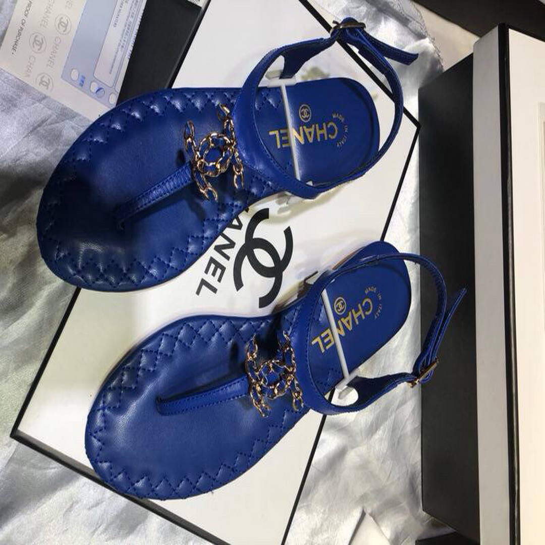 Chanel Women's Sandals Chanel Slippers Lambskin C90160