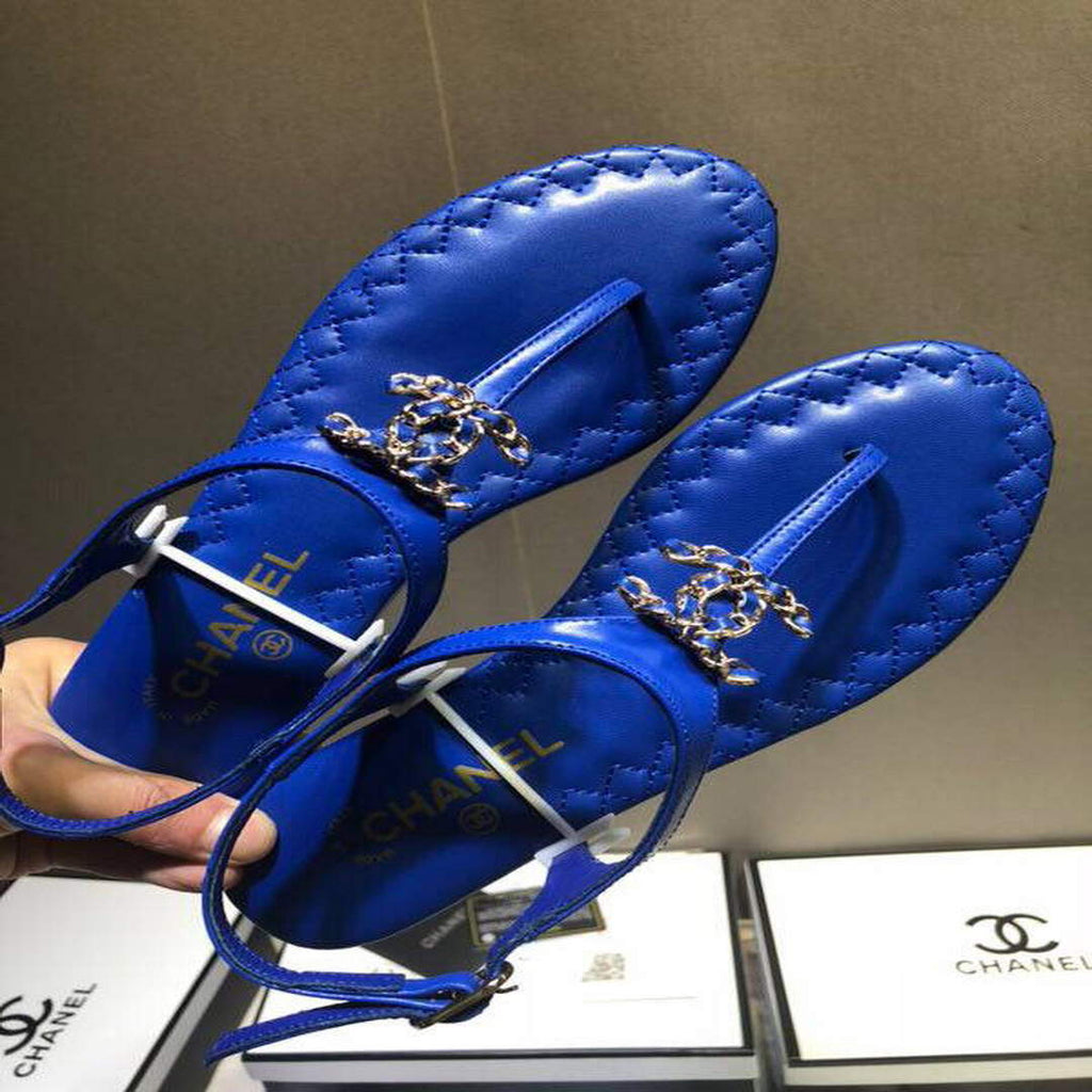 Chanel Women's Sandals Chanel Slippers Lambskin C90160