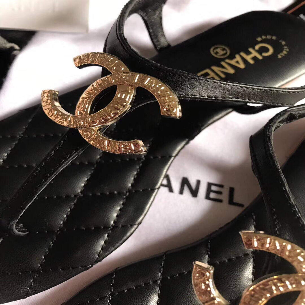 Chanel Women's Sandals Chanel Slippers Lambskin C90161