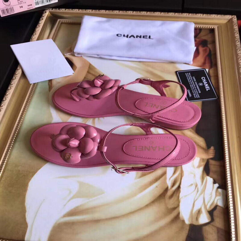 Chanel Women's Sandals Chanel Slippers Lambskin C90164