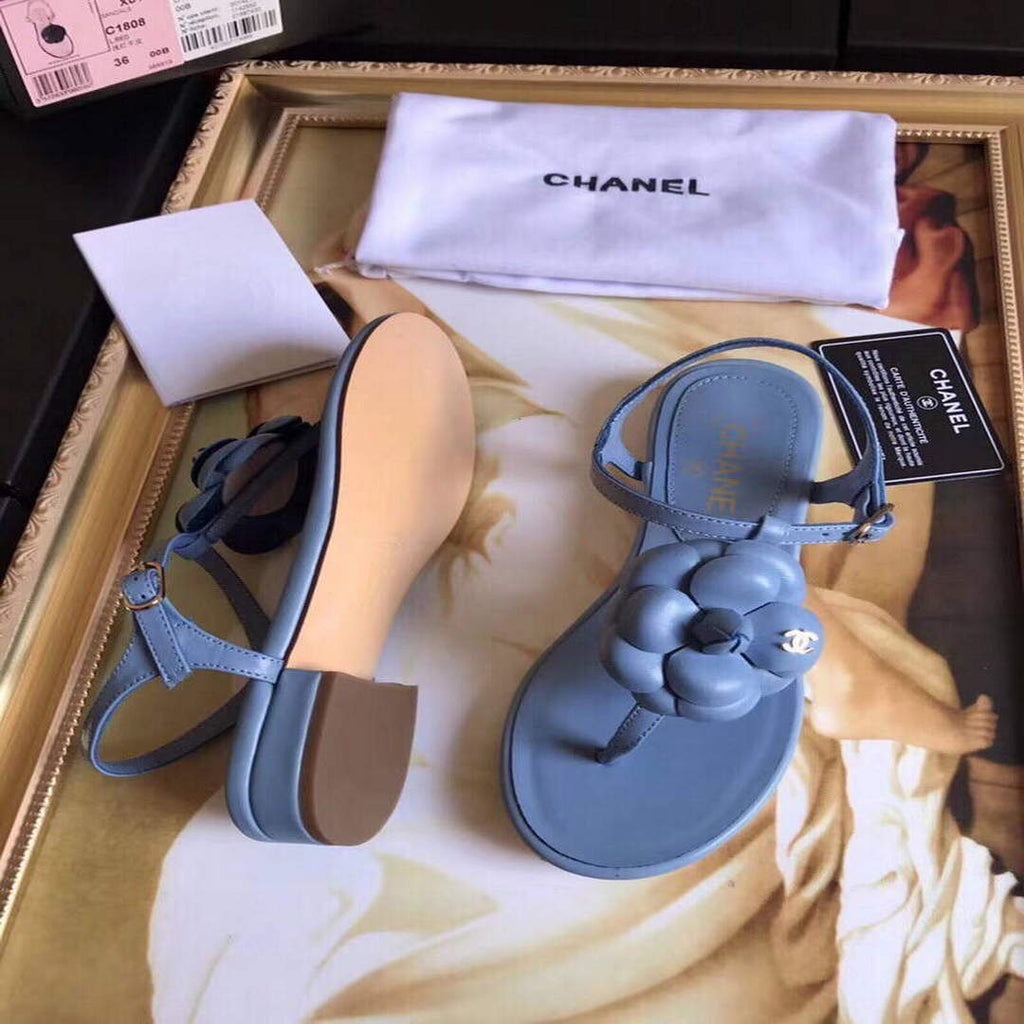 Chanel Women's Sandals Chanel Slippers Lambskin C90165