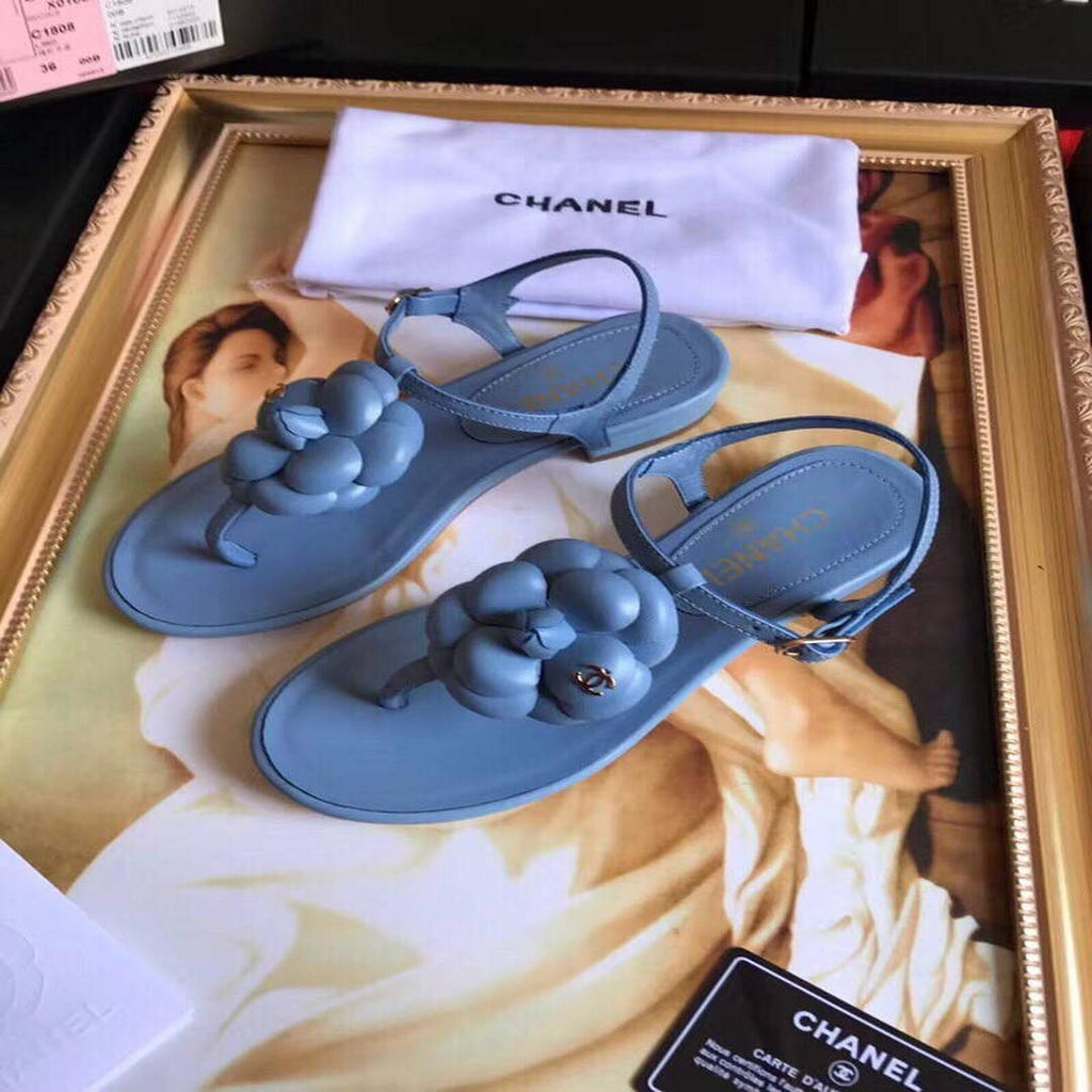 Chanel Women's Sandals Chanel Slippers Lambskin C90165