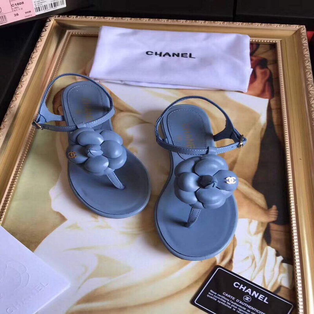 Chanel Women's Sandals Chanel Slippers Lambskin C90165
