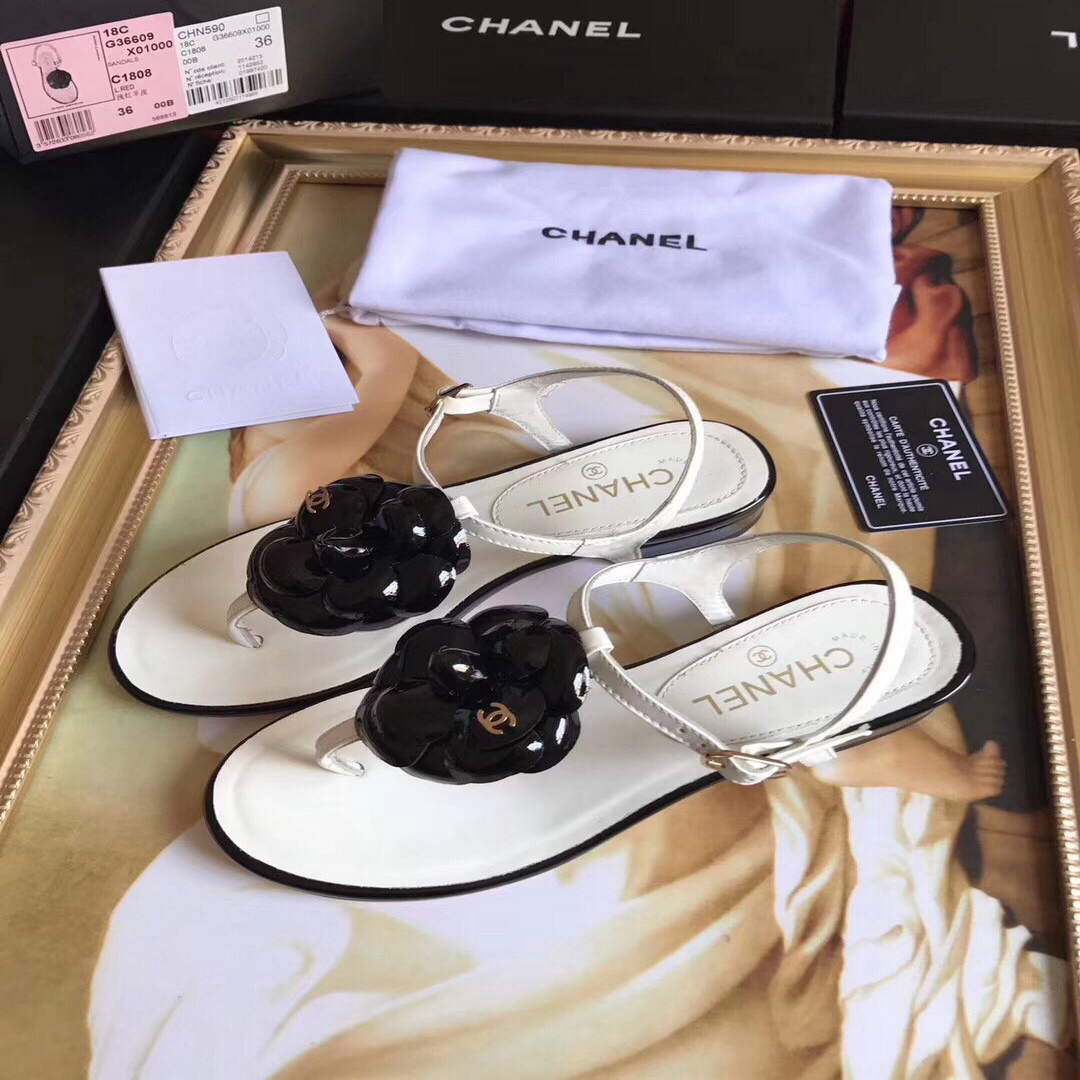 Chanel Women's Sandals Chanel Slippers Lambskin C90167