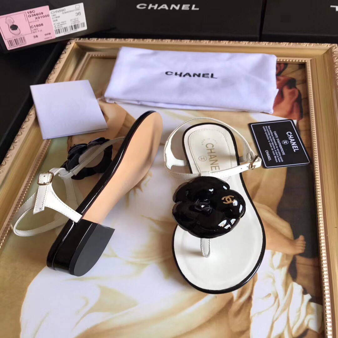 Chanel Women's Sandals Chanel Slippers Lambskin C90167