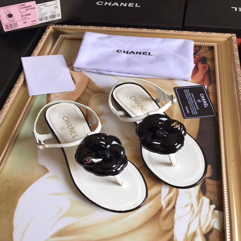 Chanel Women's Sandals Chanel Slippers Lambskin C90167