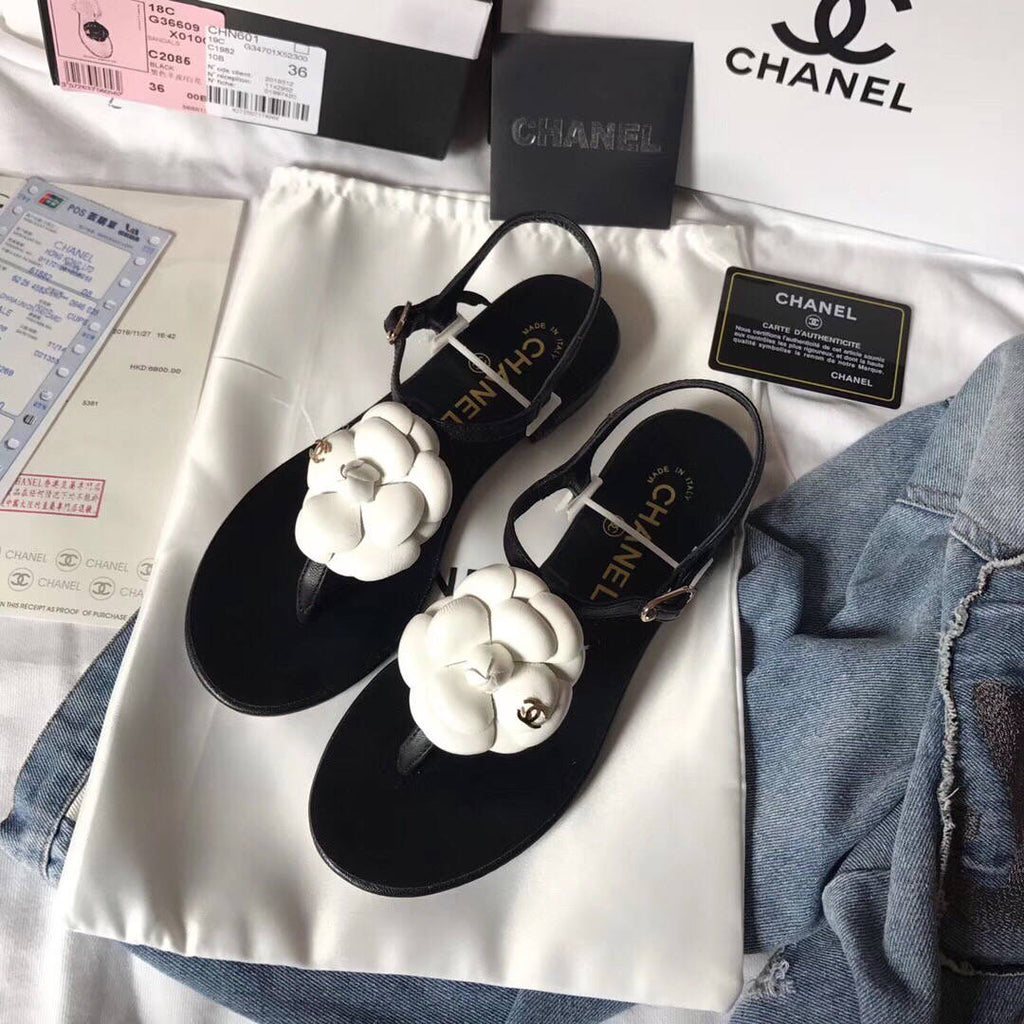 Chanel Women's Sandals Chanel Slippers Lambskin C90169