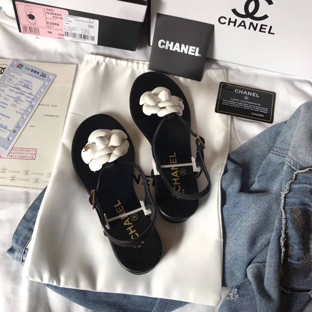 Chanel Women's Sandals Chanel Slippers Lambskin C90169