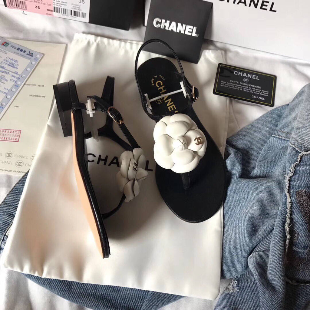 Chanel Women's Sandals Chanel Slippers Lambskin C90169