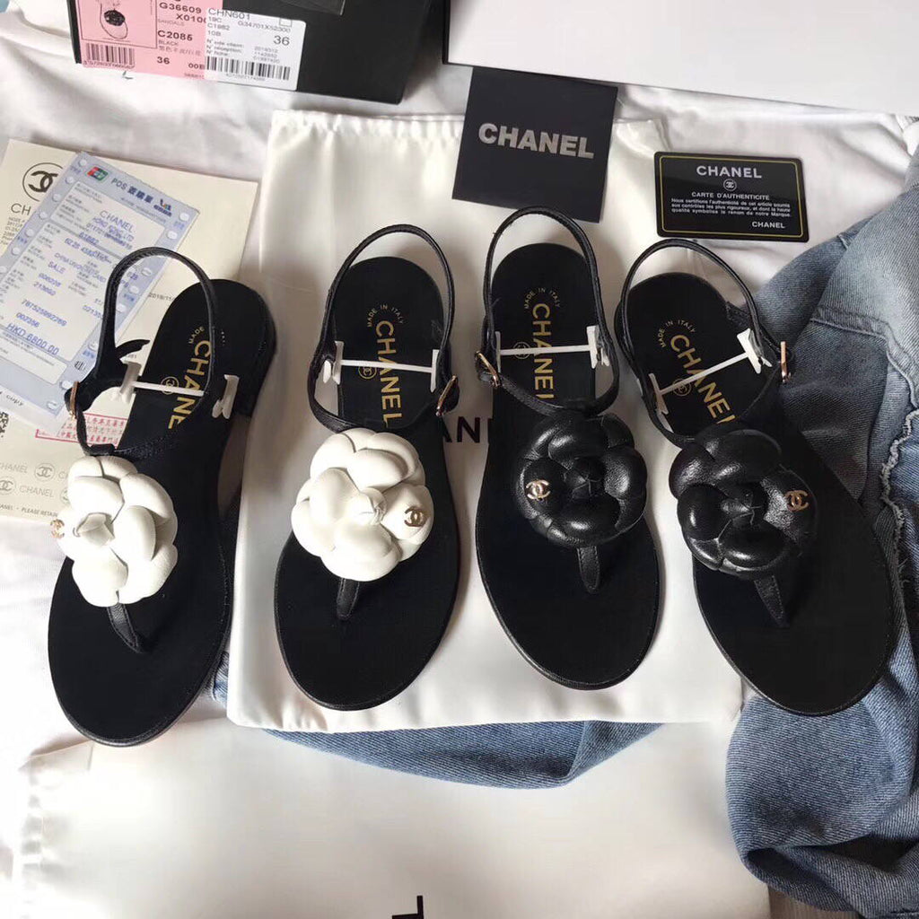 Chanel Women's Sandals Chanel Slippers Lambskin C90169