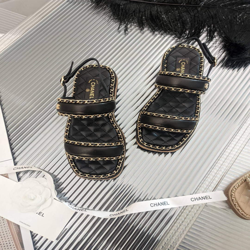 Chanel Women's Sandals Chanel Slippers Lambskin C90138
