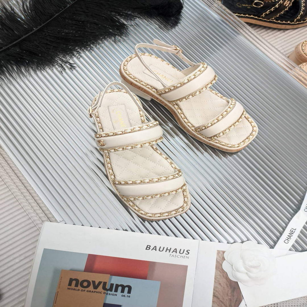 Chanel Women's Sandals Chanel Slippers Lambskin C90139
