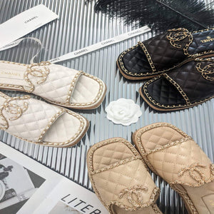 Chanel Women's Sandals Chanel Slippers Lambskin C90140 - 35 - View 2