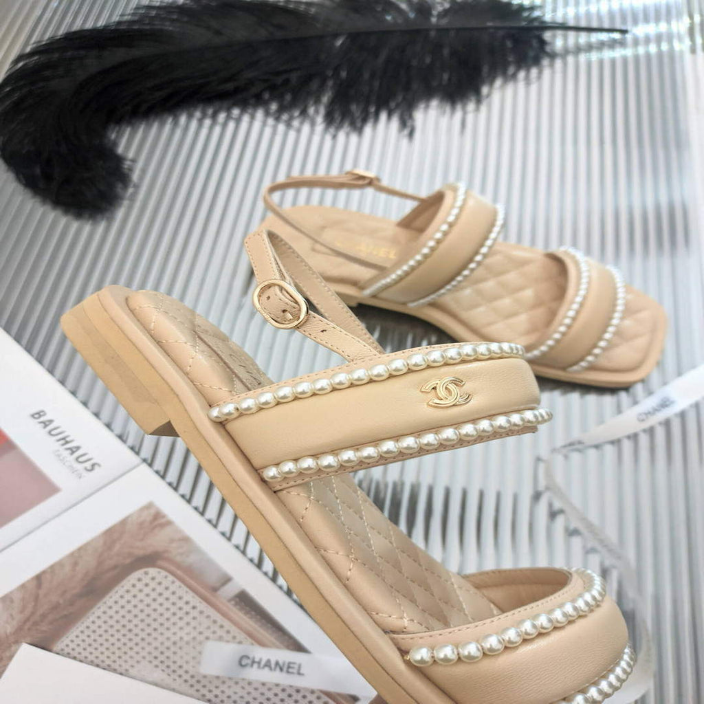Chanel Women's Sandals Chanel Slippers Lambskin C90143