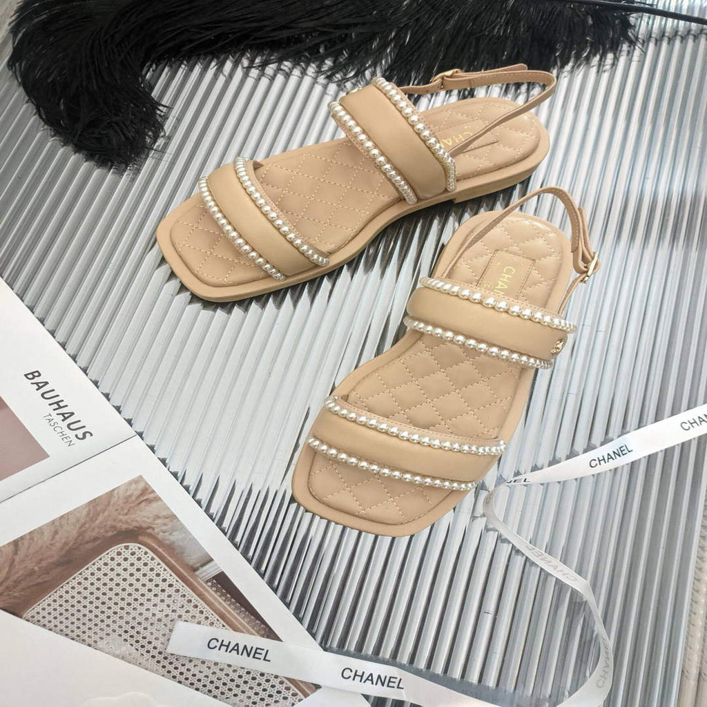 Chanel Women's Sandals Chanel Slippers Lambskin C90143