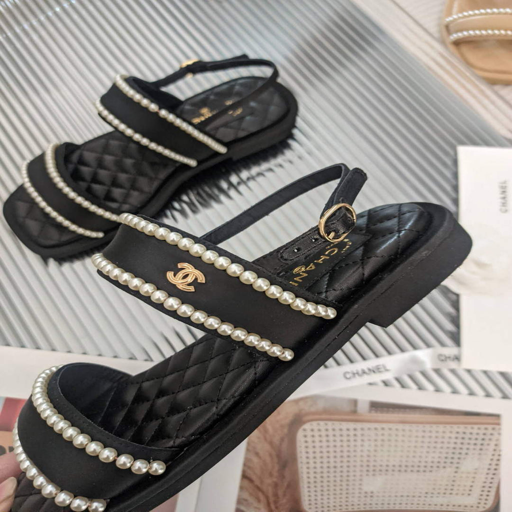 Chanel Women's Sandals Chanel Slippers Lambskin C90144