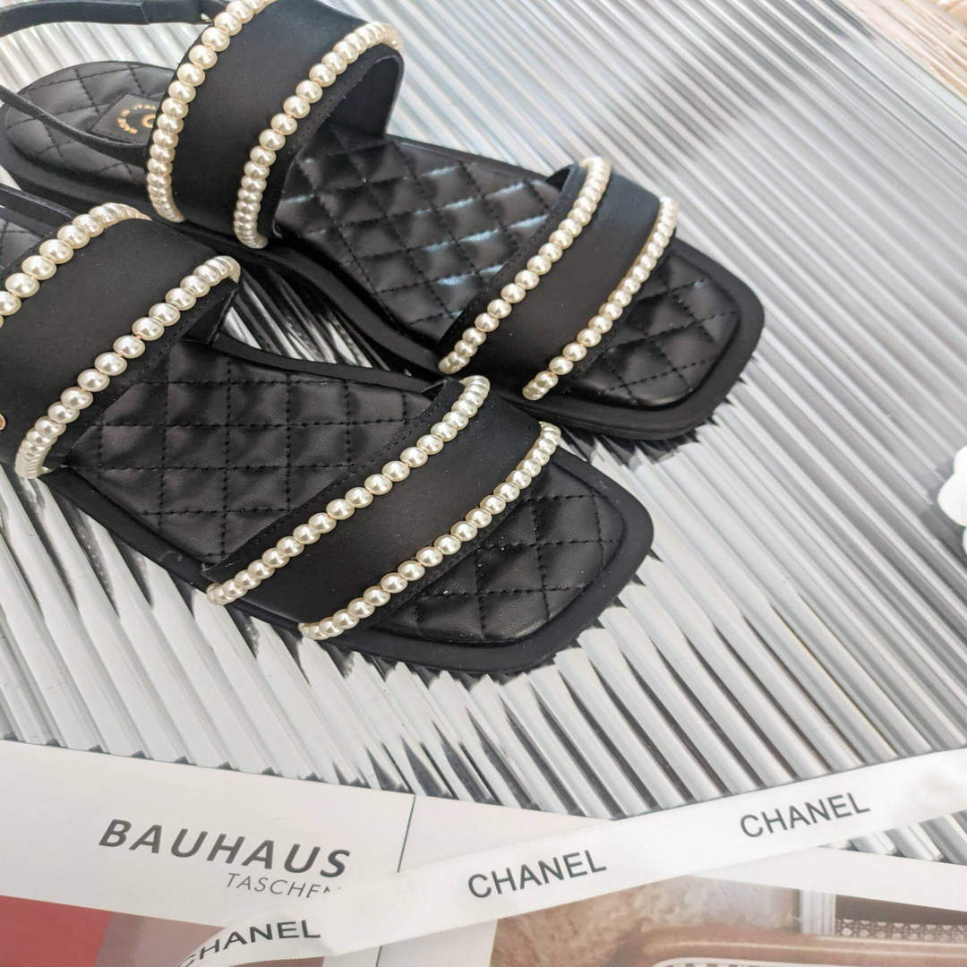 Chanel Women's Sandals Chanel Slippers Lambskin C90144