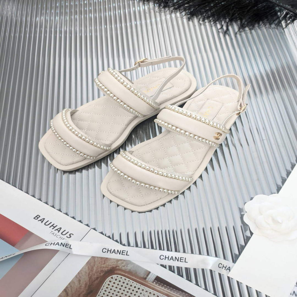 Chanel Women's Sandals Chanel Slippers Lambskin C90145