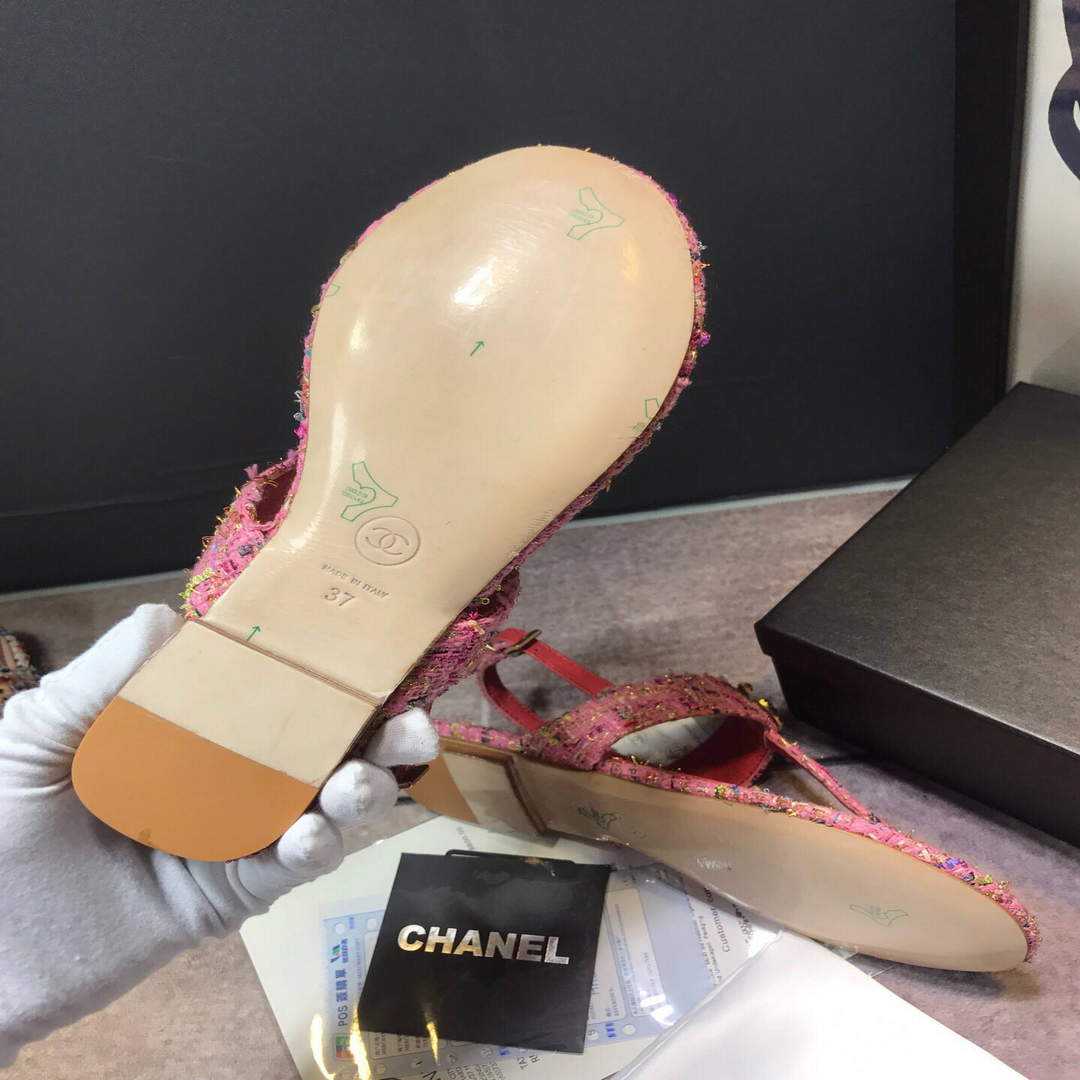 Chanel Women's Sandals Chanel Slippers Lambskin C90146