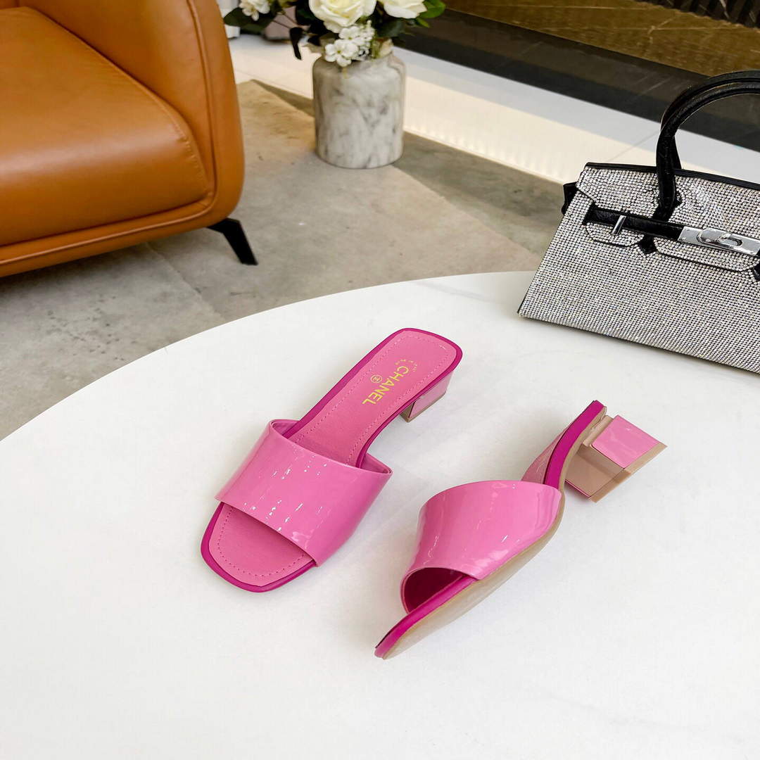 Chanel Women's Sandals Chanel Slippers Shoes Lambskin C90123