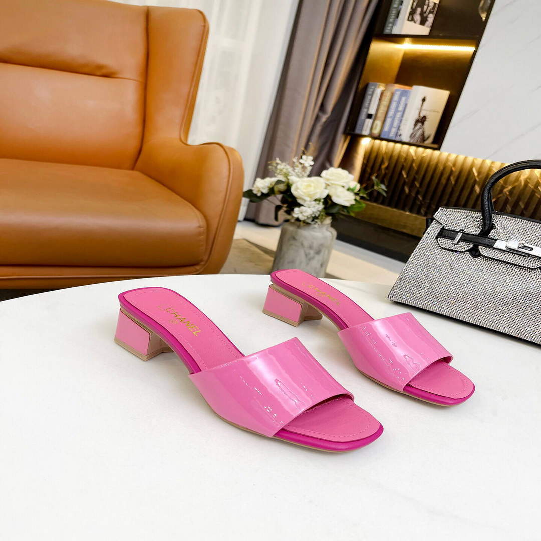 Chanel Women's Sandals Chanel Slippers Shoes Lambskin C90123