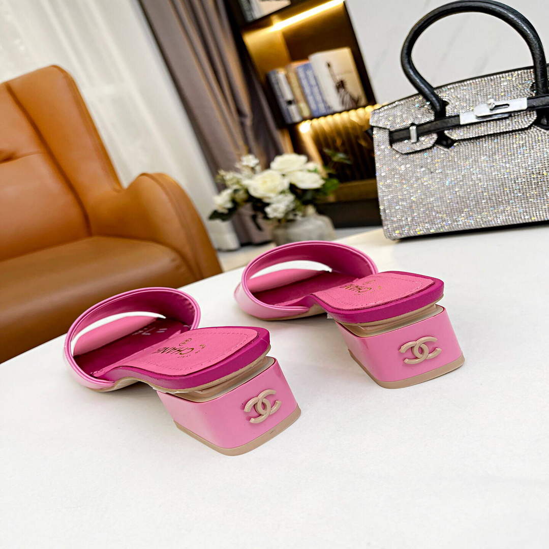 Chanel Women's Sandals Chanel Slippers Shoes Lambskin C90123