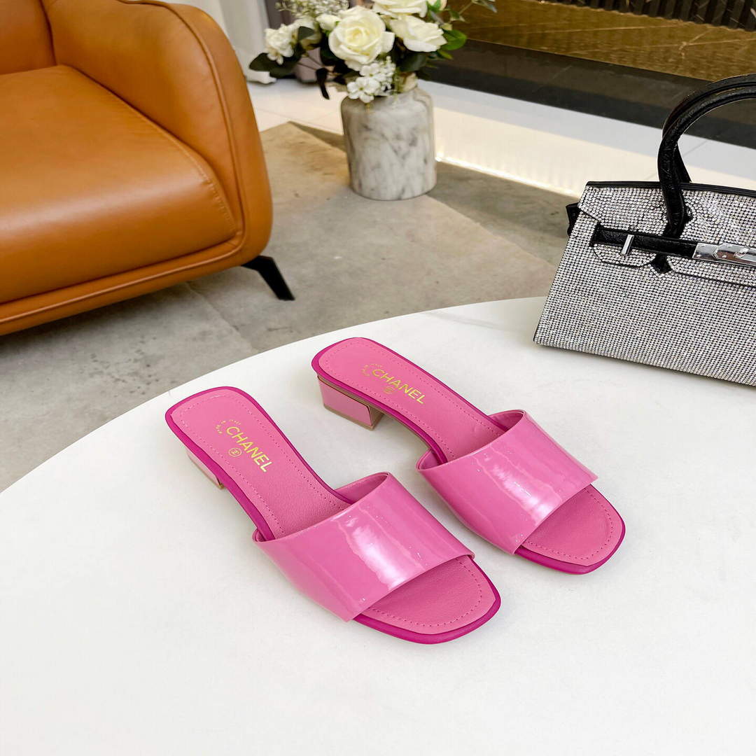 Chanel Women's Sandals Chanel Slippers Shoes Lambskin C90123