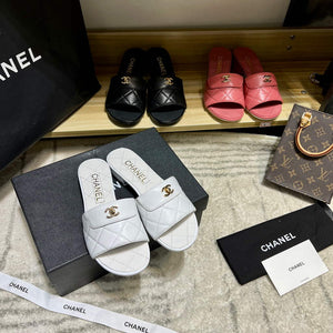 Chanel Women's Sandals Chanel Slippers Shoes Lambskin C90121 - 35 / Black - View 3