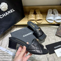 Chanel Women's Sandals Chanel Slippers Shoes Lambskin C90122