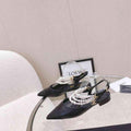 Chanel Women's Sandals Slingbacks Goatskin C90256 - 35 - View 1