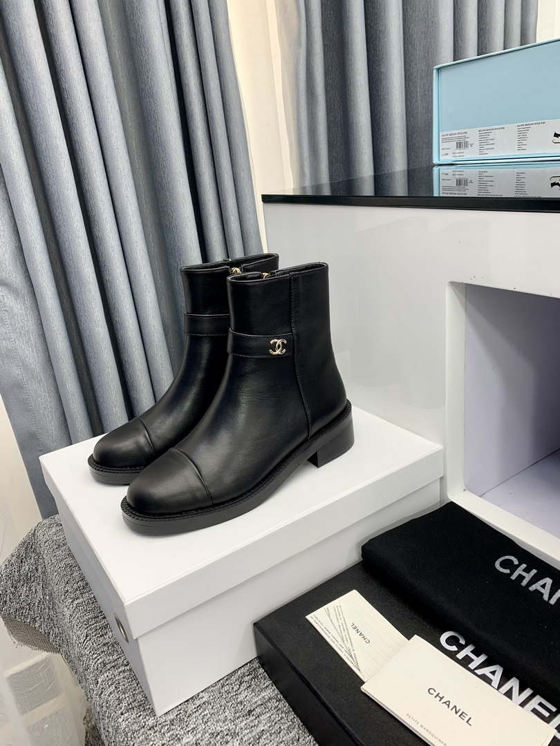 Chanel Women's Shoes Ankle Boots 189727