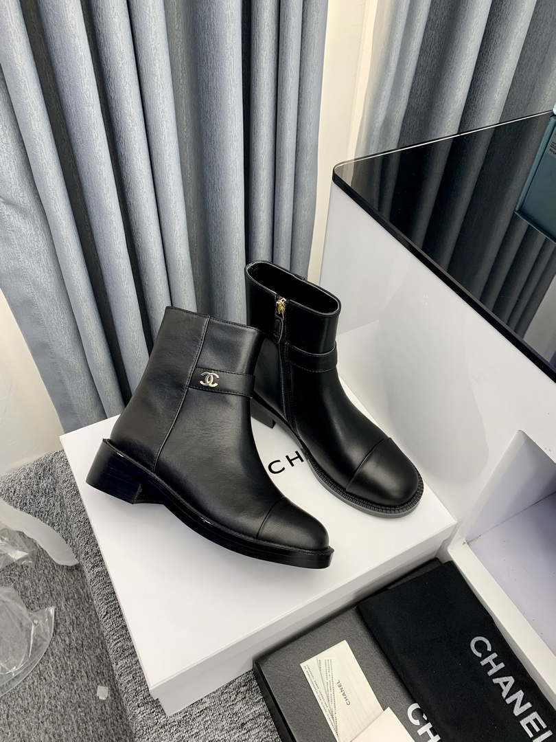 Chanel Women's Shoes Ankle Boots 189727
