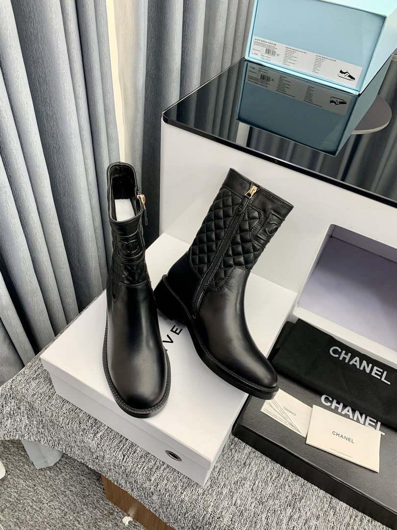 Chanel Women's Shoes Ankle Boots 189728