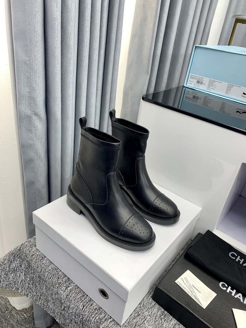 Chanel Women's Shoes Ankle Boots 189741