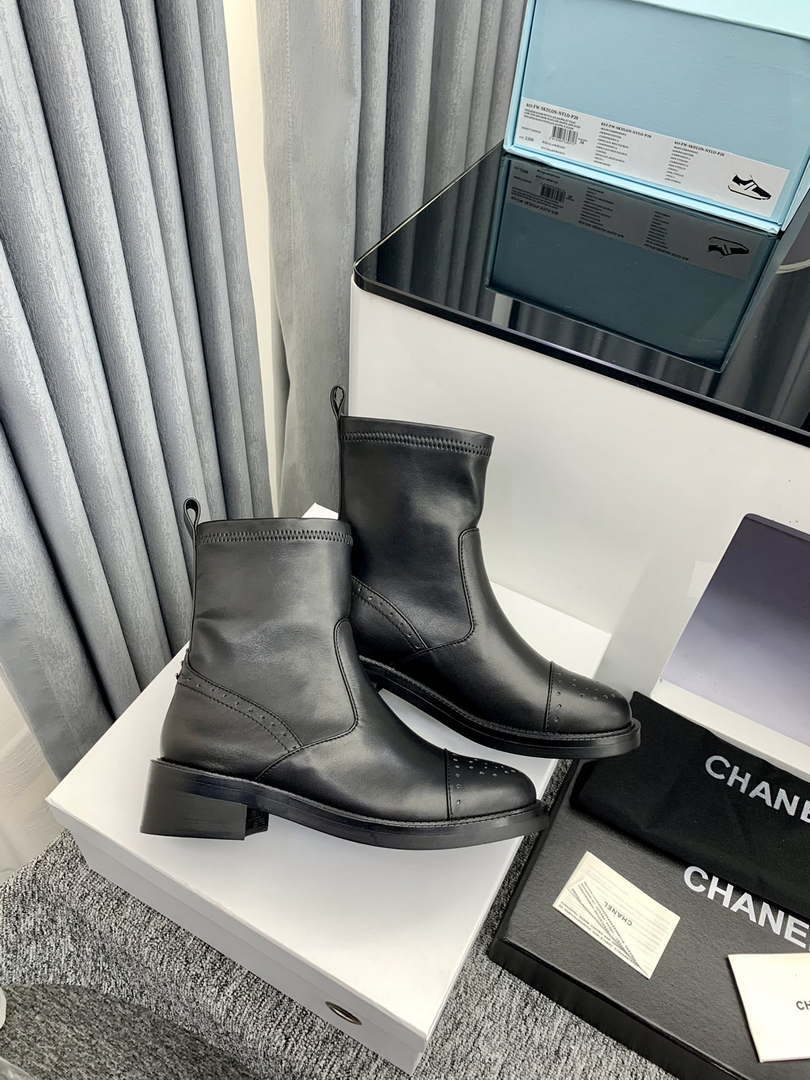 Chanel Women's Shoes Ankle Boots 189741