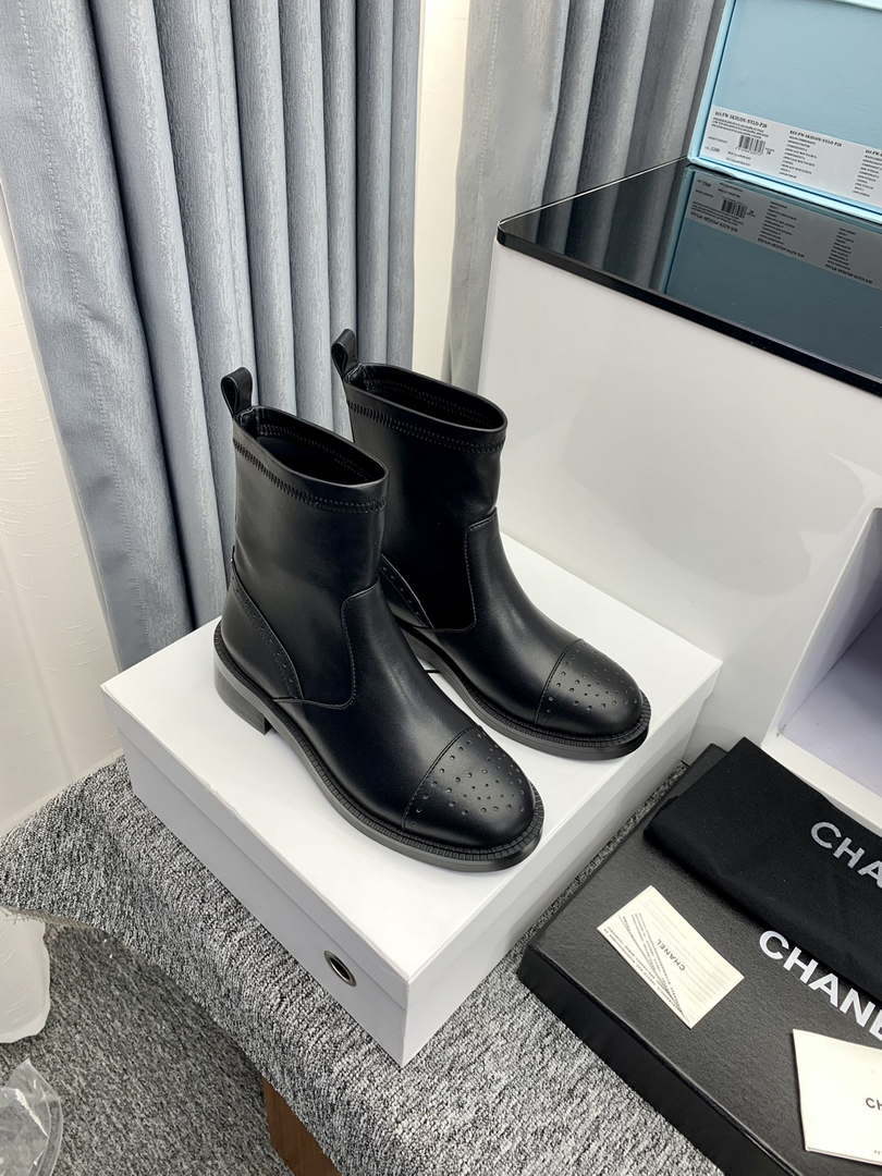 Chanel Women's Shoes Ankle Boots 189741