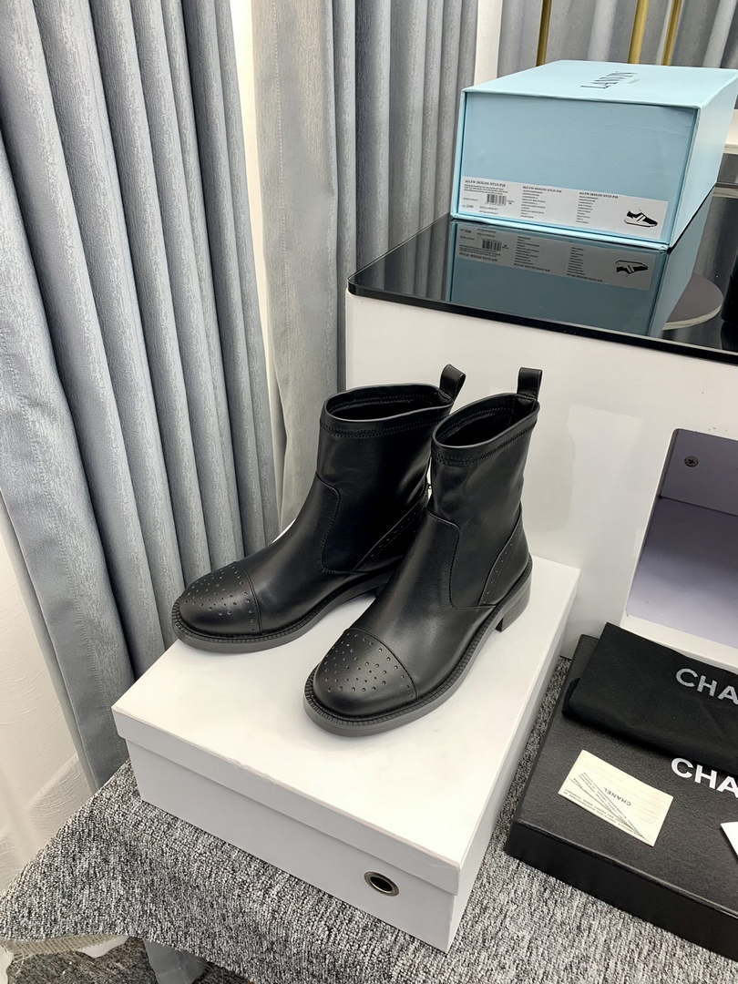 Chanel Women's Shoes Ankle Boots 189741 - 35 - View 2