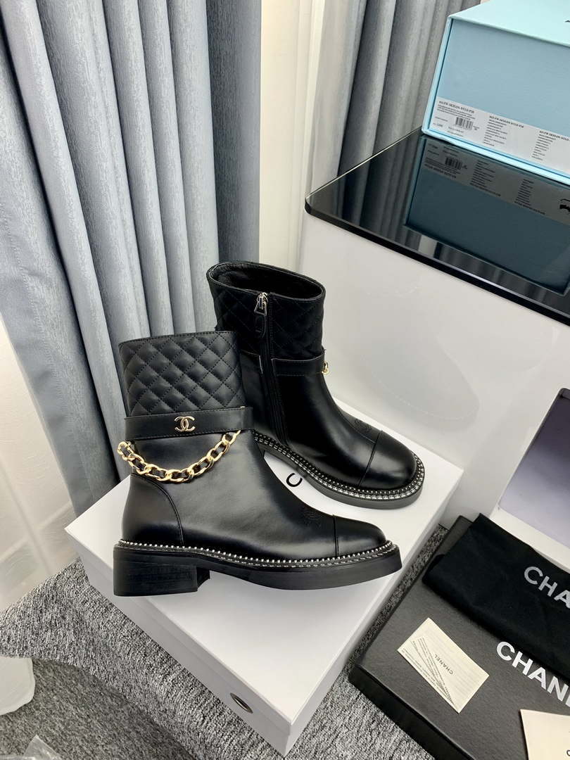 Chanel Women's Shoes Ankle Boots 189745 - 35 - View 9