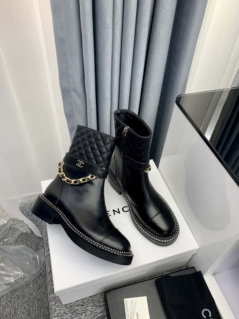 Chanel Women's Shoes Ankle Boots 189745